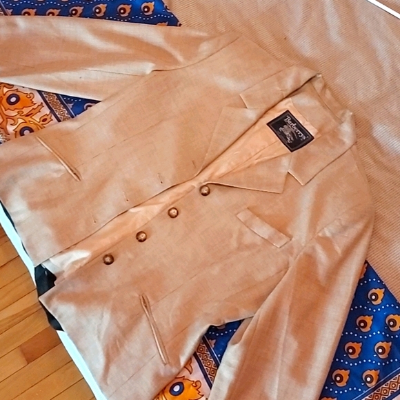 Burberry Blazer w Shoulder Pads - Picture 1 of 4
